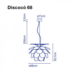 Pakabinamas šviestuvas Discoco 68 american oak