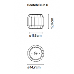 LUBINIS ŠVIESTUVAS SCOTCH CLUB C BALTAS | JUODAS kaina