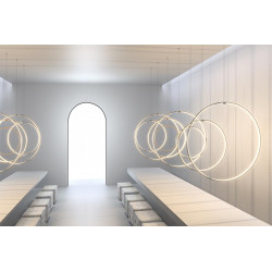 Pakabinamas LED šviestuvas Zero Round Vertical D75 BALTAS skubiai