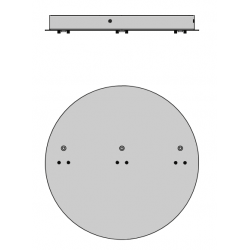 Pagrindas šviestuvams Zero Round Vertical 3 bronze