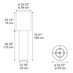 Pastatomas šviestuvas Diesel Pipe Large BALTAS atsiliepimai