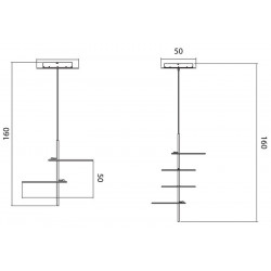 Pakabinamas LED šviestuvas Hula Hoop S4 (2 spalvos) pristatymas