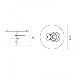 Lubinis LED šviestuvas Hula Hoop P3 (3 spalvos) kaina