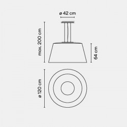 Pakabinamas LED šviestuvas Wind Large RUDAS pigiau