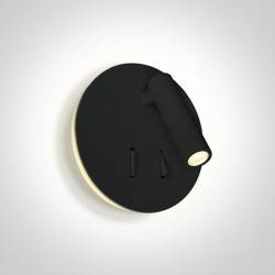 Sieninis LED šviestuvas 65746B/B/W 8W JUODAS