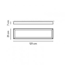 Lubinis LED šviestuvas Up rectangular BALTAS dimeriuojamas atsiliepimai