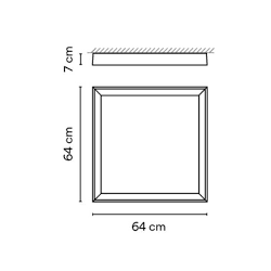 Lubinis LED šviestuvas Up square graphite (white) dimeriuojamas atsiliepimai