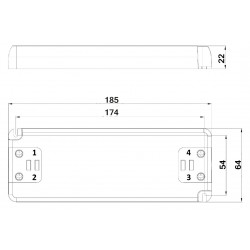 LED juostų maitinimo šaltinis 12 V / 50W kaina