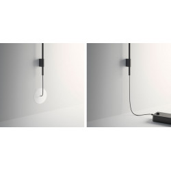 Įleidžiamas sieninis LED šviestuvas Tempo Graphite D25 dimeriuojamas internetu