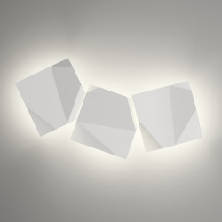 Sieninis LED šviestuvas Origami 3 BALTAS IP65 kaina
