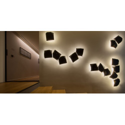 Sieninis LED šviestuvas Origami 3 terra dark IP65 internetu