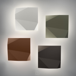 Sieninis LED šviestuvas Origami 3 terra dark IP65 internetu