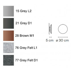 Sieninis LED šviestuvas Puck wall art D30 PILKAS felt dimeriuojamas pigiau