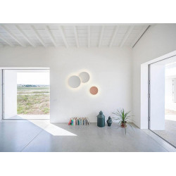 Sieninis LED šviestuvas Puck wall art D30  ANTRACITAS felt dimeriuojamas kaina