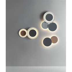 Sieninis LED šviestuvas Puck wall art D60 ANTRACITAS felt dimeriuojamas atsiliepimai