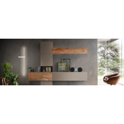 Sieninis LED šviestuvas TANGENT 14W left JUODAS