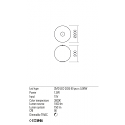 Tarpinis BILIA gaubtas 7,5W chrome kaina