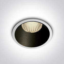 ĮLEIDŽIAMAS LED ŠVIESTUVAS SPOTS FIXED 10112K/W/W 12W 3000K BALTAS | JUODAS