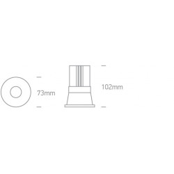 ĮLEIDŽIAMAS LED ŠVIESTUVAS SPOTS FIXED 10112K/W/W 12W 3000K BALTAS | JUODAS kaina