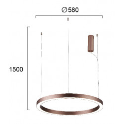 PAKABINAMAS LED ŠVIESTUVAS CHOCO D58 rudas