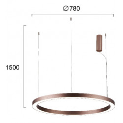 PAKABINAMAS LED ŠVIESTUVAS CHOCO D78 rudas