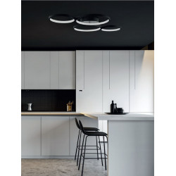 Lubinis LED šviestuvas VELVET 67W JUODAS kaina