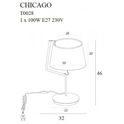 Stalinis šviestuvas Chicago JUODAS