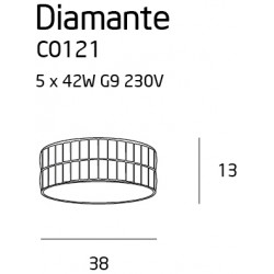 LUBINIS ŠVIESTUVAS DIAMANTE D38