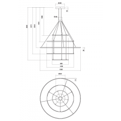 Pakabinamas led dimeriuojamas šviestuvas ORBIT 5 D150 CCT DALI JUODAS kaina