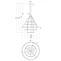 PAKABINAMAS LED dimeriuojamas ŠVIESTUVAS ORBIT 5 D150 CCT DALI BRONZOS SPALVOS