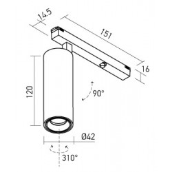 Šviestuvas XCLICK S sistemai Mini Projector M 3000 BALTAS kaina