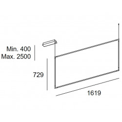 PAKABINAMAS LED ŠVIESTUVAS TUBS MODULAR L161,9 61,4W JUODAS kaina