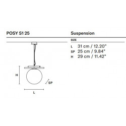 PAKABINAMAS ŠVIESTUVAS POSY S1 D25 (ĮVAIRIOS SPALVOS) kaina