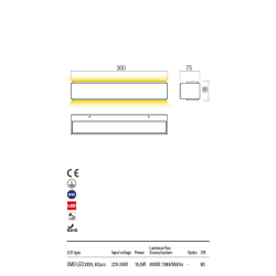 SIENINIS LED ŠVIESTUVAS DASH 15,5W 4000K ANTRACITAS