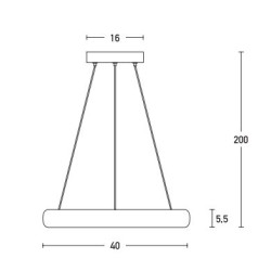 PAKABINAMAS LED ŠVIESTUVAS 2045 D40 BALTAS kaina