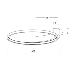 LUBINIS | SIENINIS LED ŠVIESTUVAS 2075 D42,5 BALTAS pigiau