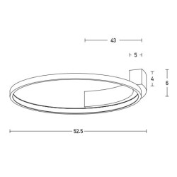 LUBINIS | SIENINIS LED ŠVIESTUVAS 2077 D52,5 BALTAS pigiau