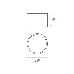 Lubinis LED šviestuvas Linus 9 6W CCT 2700-3000K JUODAS kaina