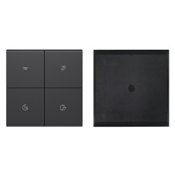 Bevielis Zigbee scenų jungiklis su ikonomis Black