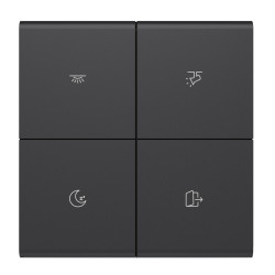 Bevielis Zigbee scenų jungiklis su ikonomis Black kaina
