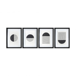 Paveikslų rinkinys Etched Formation Framed (komplekte 4 vnt)