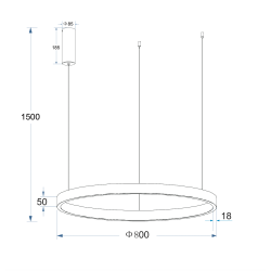 Pakabinamas LED šviestuvas SUPERNOVA 80W D80 dimeriuojamas | AUKSO SPALVOS pigiau