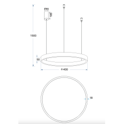 Pakabinamas LED šviestuvas SUPERNOVA 40W D40 dimeriuojamas | AUKSO SPALVOS internetu