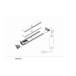 LED PROFILIS TRIO10 BC KAMPINIS, 1M, ANODUOTAS ALIUMINIS