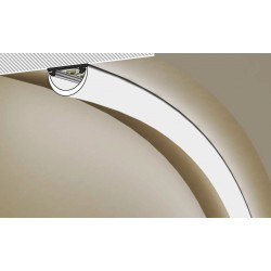 LED PROFILIS ARC12 CD/U5 LENKIAMAS, 1M,  ANODUOTAS ALIUMINIS pigiau