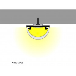 LED PROFILIS ARC12 CD/U5 LENKIAMAS, 1M,  ANODUOTAS ALIUMINIS internetu