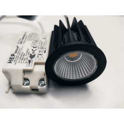 LED MODULIS COB MR16 10W DIMERIUOJAMAS BLACK pigiau