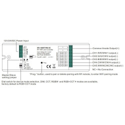 LED juostų daugiafunkcinis valdiklis DIM / RGBW / CCT, TUYA Wi-Fi, + Perfect RF, 12-24V 5x4A kaina