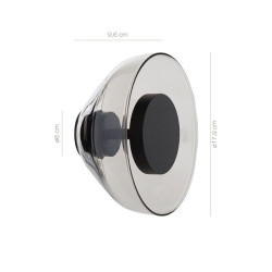 Sieninis LED šviestuvas AURA 10W Transparent DŪMINTAS STIKLAS internetu
