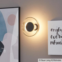Sieninis LED šviestuvas AURA PLUS Transparent DŪMINTAS STIKLAS skubiai